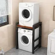 Dryer Stand Height Adjustable 300KG Load, Portable Stacking Kit for Dryer Washing Machine, Tumble Dryer, Storage Rack Over Washing Machine Storage Unit Black