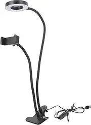 FELTECHELECTR 1 Set Multi Use LED Ring Light with Clip for Streaming Video Recording for Indoor Classes Meetings and More