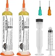 INNOVAYOU Soldering Flux 60ml, No-Clean Flux Soldering Paste with 2 Needles and 1 Push Rod, Suitable for Electronic Welding, Soldering, Suitable for Circuit Boards and Copper Wires