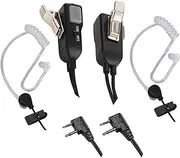 CYen Two Way Radio Earpiece Noise Canceling Transparent Security Headphones Walkie Talkie Earphone with VOX-PTT Pair