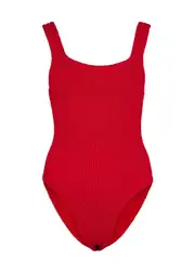 Hunza G Seersucker Swimsuit - Red - One Size One Size