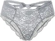 [Generic] Maternity Lingerie Sexy Lingerie Brief 1PC Panty Lace Floral Plus Sexy Crotchless Thong Women Underwear Vintage Lingerie Large (#A-Grey, S)