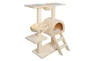 i.Pet Cat Tree 100cm Tower Scratching Post Scratcher Condo House Trees Bed Beige