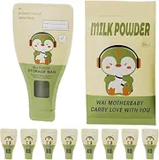 TOTCOZY Baby Formula Storage Bags, 30 Pack Portable Milk Powder Dispensers, BPA-Free Baby Formula Disposable Bags, Idea for Travel or On-The-go (Green)
