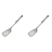 2PK Wiltshire Industrial Kitchen Utensil Stainless Steel Slotted Turner Tool