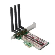 450Mbps Wireless LAN Wifi Network PCI-E Express Card Adapter &3 Antenna