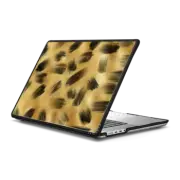 MacBook Pro 16-inch (M1 - M4) Impact Case Abstract artistic gold black paint brushstrokes