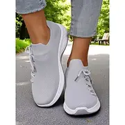 Women's Green Lightweight Flyknit Walking Sneakers – Breathable Knit Mesh Sport Shoes for Active Women – Perfect for Daily Commute, Travel and Casual Park Stro