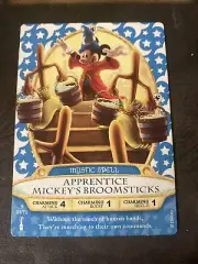 Sorcerers of Magic Kingdom SOTMK Star Card APPRENTICE MICKEY'S BROOMSTICKS #01