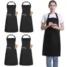 4 Pack Chef Apron, Adjustable Apron with 2 Pockets, Unisex Personalised Apron...
