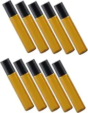 FOMIYES 10pcs Refillable Glass Roller Bottles with Lid Durable Essential Oil Bottles for Perfumes Travel Friendly Design for Skincare and Daily Use