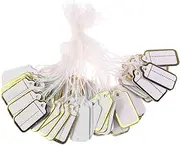 BCOATH 500pcs Side Hanging Price Tags for Jewelry Display Elegant Tags for Rings Earrings Necklaces Bracelets and Watches Material for Retail and