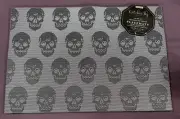 New Envogue October Sky Set of 6 Placemats Plastic 13 x 19" Halloween Skulls