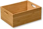 Kesper Stackable Storage Box, Material: FSC®-Certified Bamboo, Dimensions: W 33 x D 24 x H 13.5 cm, Colour: Brown, 57402