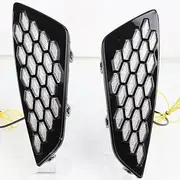 2Pcs Car LED Daytime Running Light Fog Lamp DRL Dynamic Yellow Turn Signal Light for Toyota Sienna XSE 2021 2022 2023