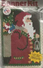 Kris Kringle (SANTA) Beaded Banner Kit - Santa With His Bag Of Goodies