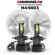 For Jeep Wrangler JK JKU TJ LJ CJ / Newest 7" Inch Round LED Headlight Hi-Lo (for: Jeep)