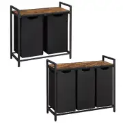VASAGLE 2-Compartment Laundry Hamper and 3-Compartment Laundry Hamper Bundle,...
