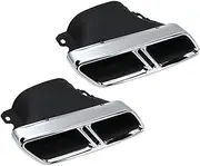 Compatible For Mercedes Benz C-Class W205 Exhaust Tail Pipe Modified Muffler Tips Tail Throat 304 Stainless Steel