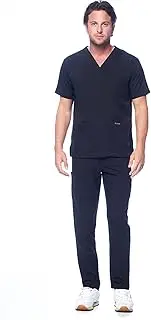 [Dagacci Medical Uniform] Unisex Women and Men’s V-Neck Super Stretch Scrub Set