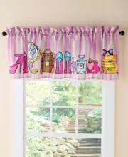 Fashionista Chic Paris Fancy High Heels Window Valance Perfume Glamour Valance