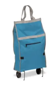 Honey Can Do Rolling Bag Fold Up Bag Light Blue