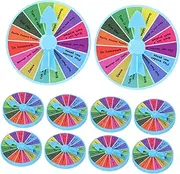 Vaguelly Wheel of Fortune Game 10pcs Mini Spinning Wheel Accessories for Adult Boys and Girls Party Fun