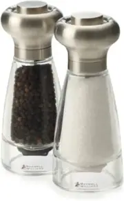 Dynasty Stainless Steel Salt & Pepper Mill Set 16cm Gift Boxed