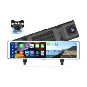 Mirror Dash Cam with Wireless Apple Carplay&Android Auto,11.26" Voice Control...