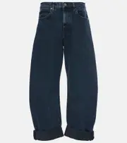 [Frame] Frame Bubble high-rise barrel-leg jeans 33 blue