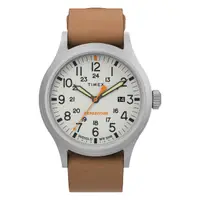 在飛比找momo購物網優惠-【TIMEX】天美時 遠征系列 探險手錶(米/棕 TXTW2