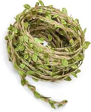 Leaves Twine Rope Green Leaves Jute Twine String 66ft Wedding Party Favor Home Garden Decoration Jute Twine Leaf Rope