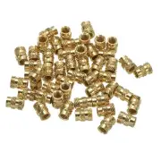 50Pcs M5 Threaded Inserts Metric Knurled Nuts Brass Heat-Set Inserts