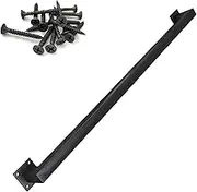 Black Wrought Iron Hand Railing, Staircase Handrail Square Pipe Stair Railing, Non-Slip Railing for Indoor Outdoor Garage Porch, Wall Mount Hand Rails(Size:140cm)