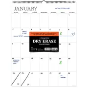 Dry Erase Large Wire-o Hanging Vertical - Perpetual Undated Wall Calendar