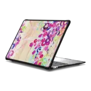 MacBook Air 13-inch (M1 / Intel) Impact Case DANCE OF THE SAKURA - Modern Chic Spring Floral Pattern Fine Art Abstract Acrylic Painting Japanese Cherry Blossom Pink Purple Peach Pastel Lovely Feminine Flowers Design