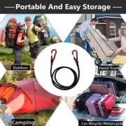 Tensioning Strap with Carabiner Hook Bungee Cord Rubber Tensioner Expander Strap
