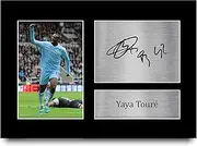 HWC Trading A4 Yaya Toure Manchester City Man City Gifts Printed Signed Autograph Picture for Football Fans and Supporters