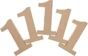 DOITOOL 5pcs Wooden Number Sign Table Decor Durable Home Accessory Elegant Paper Mache Desk Decoration for Parties Events Creative DIY Decor for Lasting Use