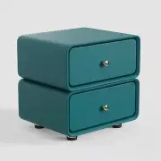 Modern Rotatable Nightstands with 2 Drawers Bedroom Bedside Table End Side Desk