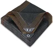 Winemana 50% Black Shade Cloth, 8 X 20 FT Durable Mesh Tarp with Grommets