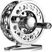Generic Fly Fishing Wheel Labor Saving Fishing Tool Mini Portable Left Interchangeable Fly Wheel for Freshwater/Saltwater