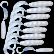 10 Soft Plastic Fishing Lures Tackle Grub Curly TAIL FLATHEAD Bream Bass Lure
