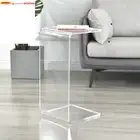 C-Type Acrylic Sofa Tables Clear Side Coffee Table Living Room Bay Window Comput