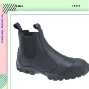 Bates Men's Strike Chelsea Comp Toe Slip-on Safety Toe Boot Black, Size 7.5 EW