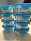 Zero Waste Reusable Glass Tubs 5.4 Ounce Food Containers (Set of 8)