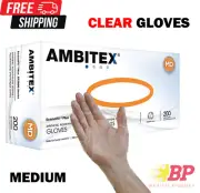 Ambitex EFMD2000 Econofit Plus Clear Polyethylene Gloves - Medium 200 Pack