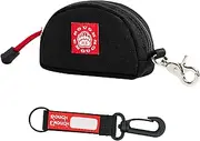 [RE ROUGH ENOUGH] Rough Enough Zipper Small Coin Purse for Men Women Kids Boys Girls Teen Earbuds Case Credit Card Holder Cute Wallet Zipper Case Cash Bag Organizer with Keychain Ring for Sport School Car Travel Black