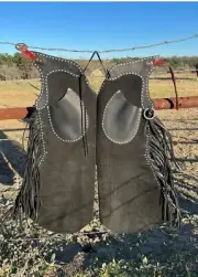 Arizona Bell Leggings Handmade Buck-stitched Leather Step in Chaps Western Wear