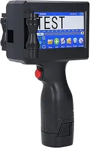 Handheld Inkjet Printer, Portable Handheld Printer with 4.3Inch Touch Screen, Quick Drying Inkjet Coding Machine, 12.7mm Print Height for Batch Number Date Logo QR Code Barcode
